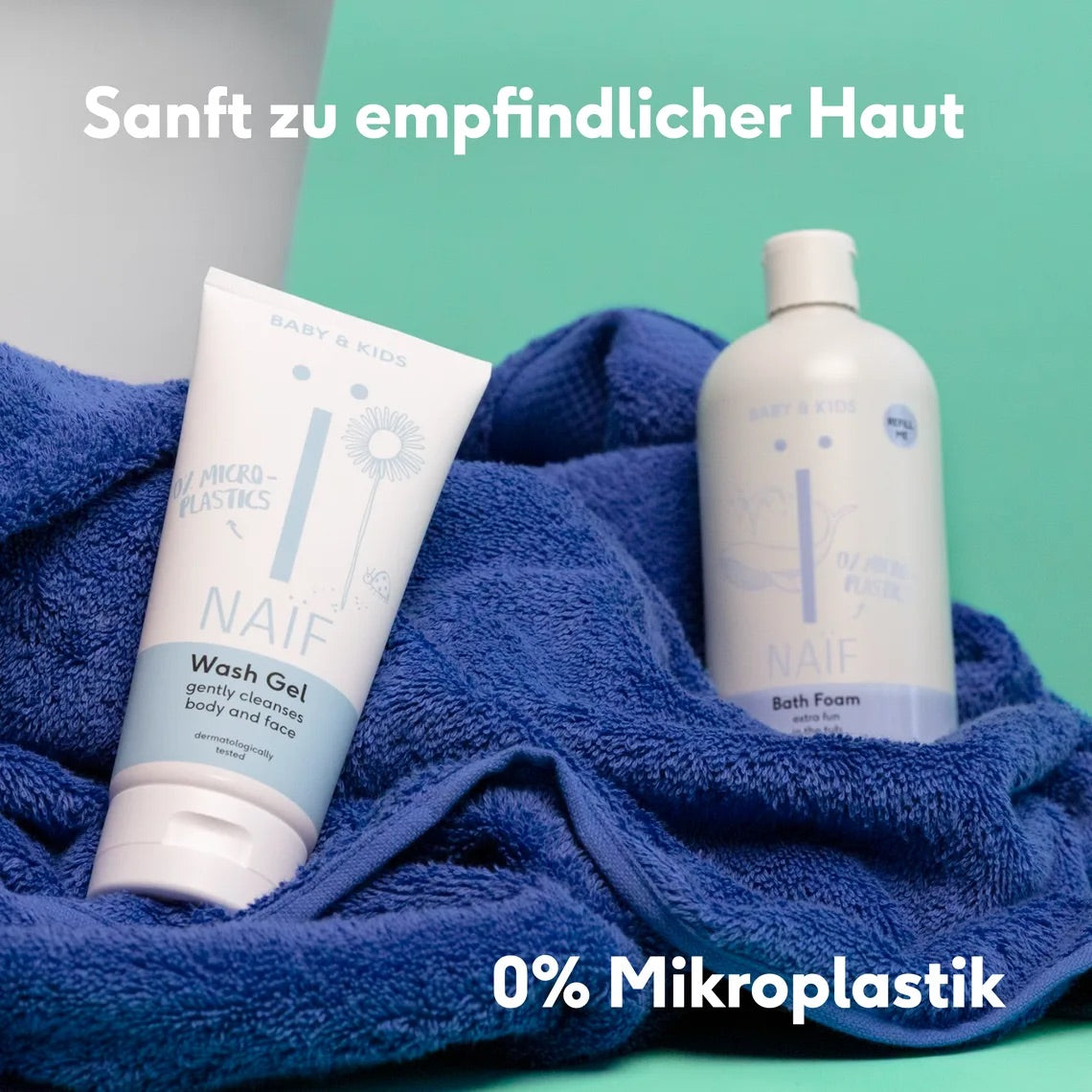 Duschgel in Pumpspender & Nachfüllpackung für Babys & Kinder (2x500ml)