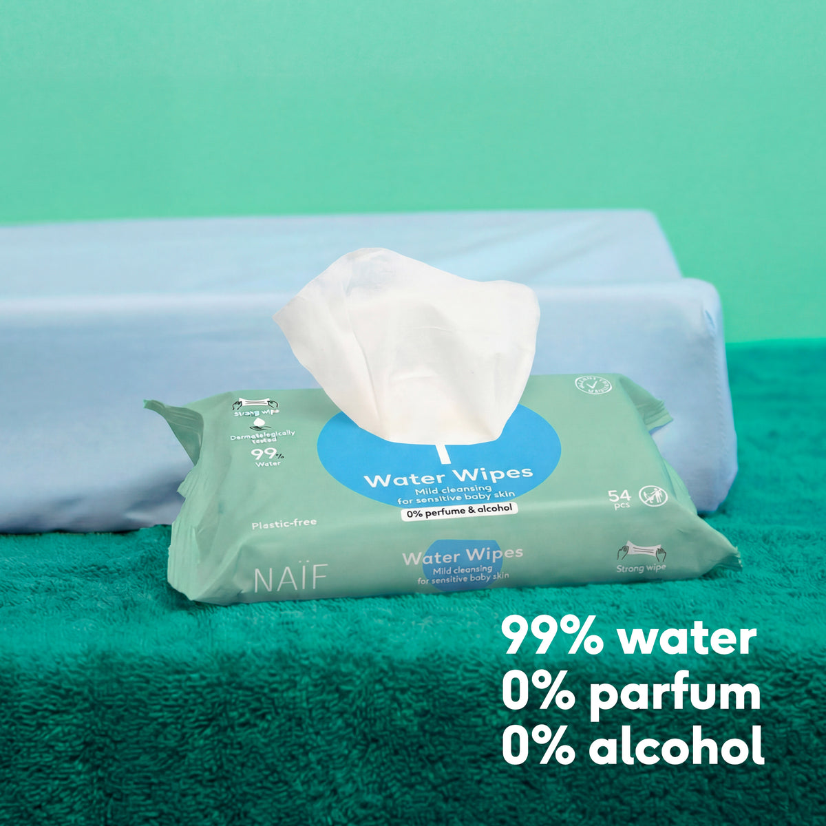 Water Wipes Baby sterk & mild 8 pack