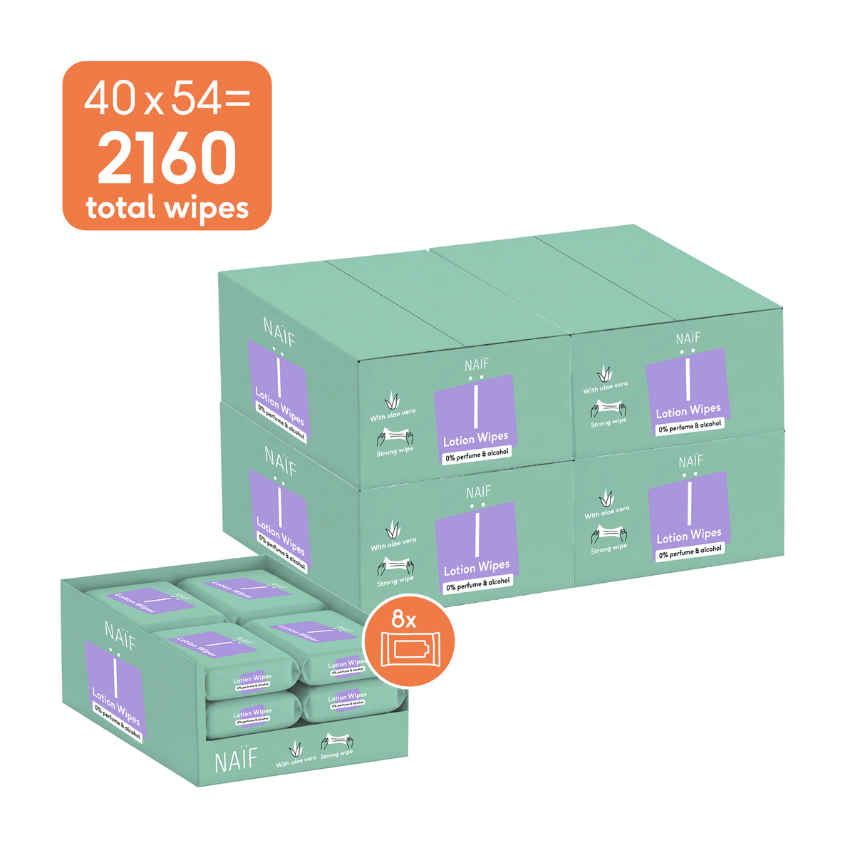 Lotion Wipes Baby sterk & zacht 40 pack