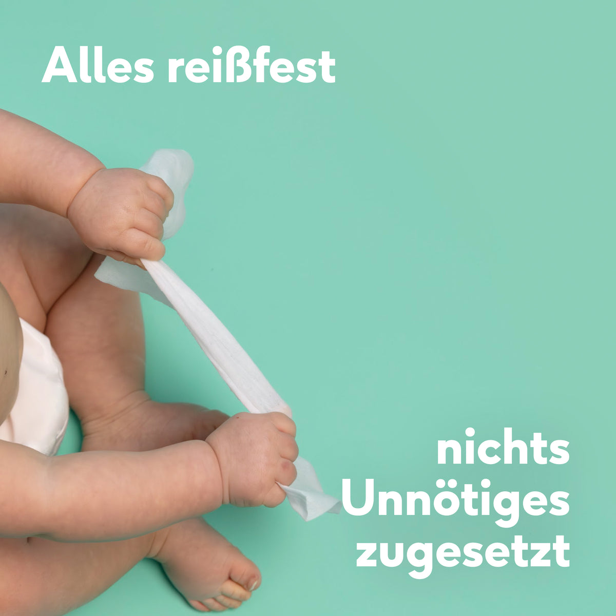 Feuchttücher auf Wasserbasis, reißfest und mild (3er Pack)