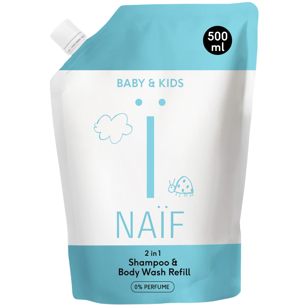 2 in 1 Shampoo en Body Wash Navulverpakking Baby & Kids 500ml