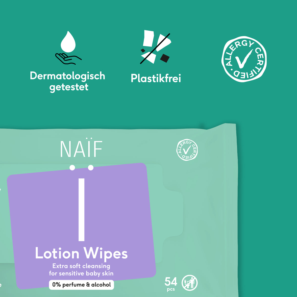 Feuchttücher mit Lotion, reißfest und mild (24er Pack)