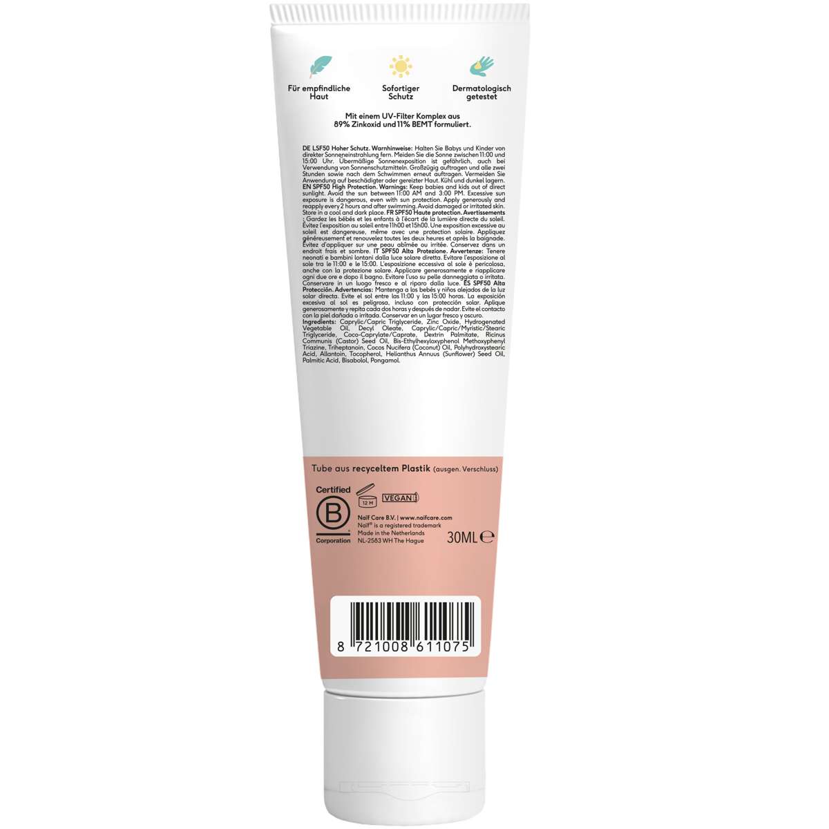 Mineralische Sonnencreme für Babys & Kinder LSF 50 (0% Parfüm, 30ml)