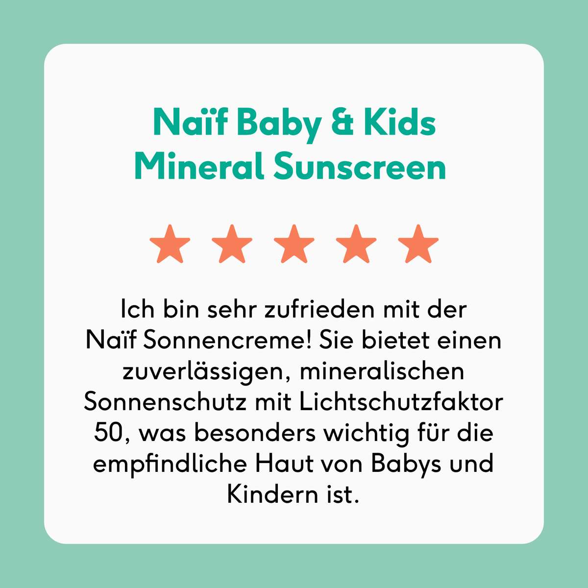 Mineralische Sonnencreme für Babys & Kinder LSF 50 (0% Parfüm, 30ml)